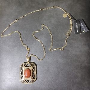 Brown Agate Semi Precious Stone Necklace